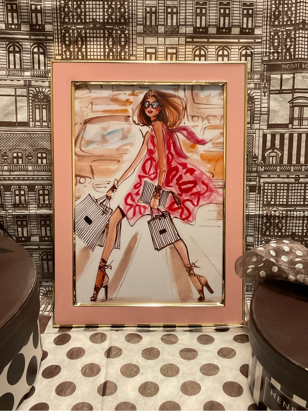 Henri Bendel Shopping Bendel Girl Print in Frame